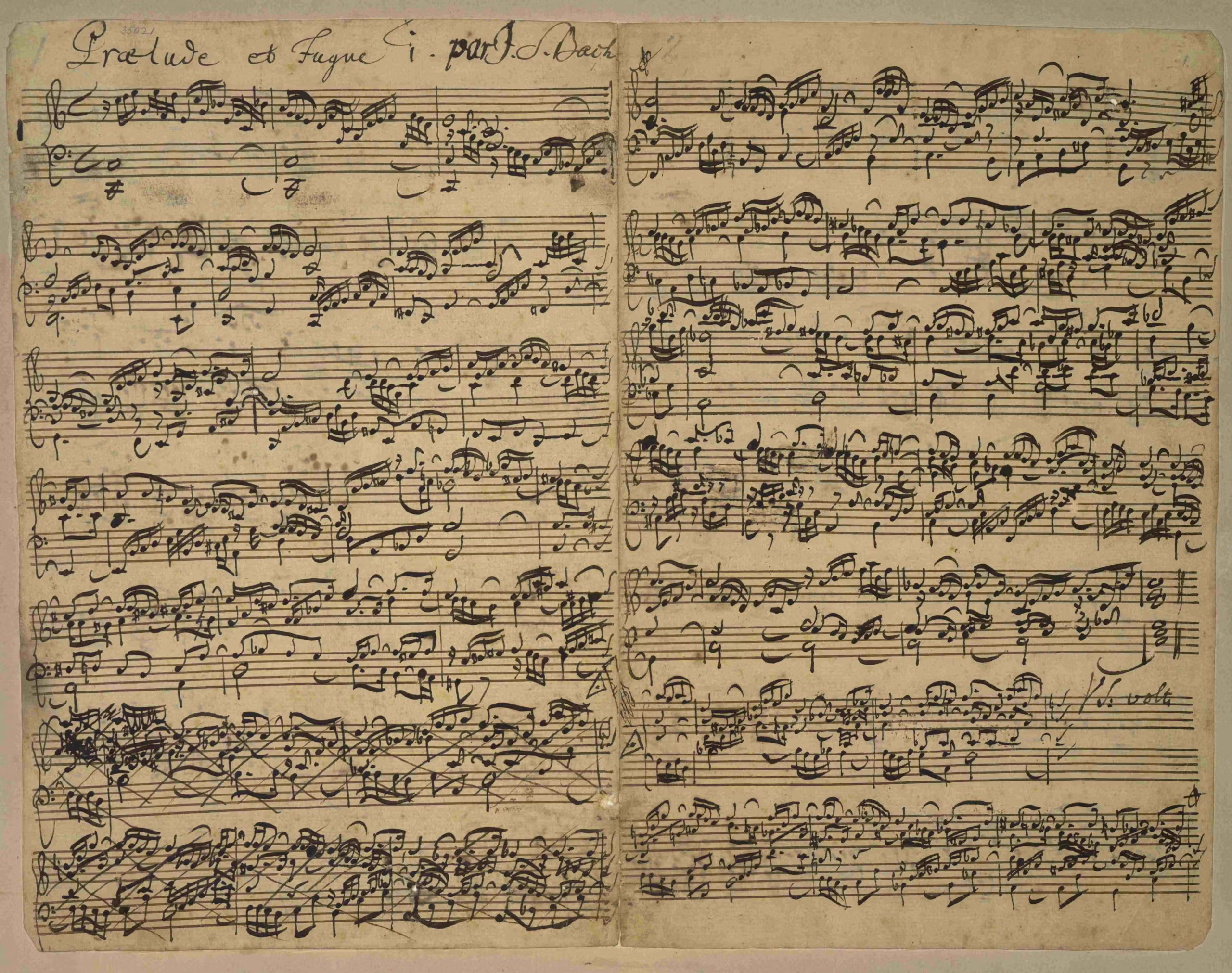 Bach autograph manuscript β Prelude in C major